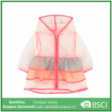 Girls Multi Colored Transparent Raincoat