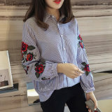 Lady Embroidered Shirt Casual Fashion