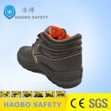 Black Leather MID Cut Safety Shoes