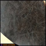 Crack Two Tone Synthetic PU Leather for Furniture Sofa Chair Making Hx-F1743