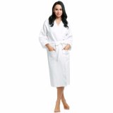 Super White Cheap Waffle Bathrobe for Women