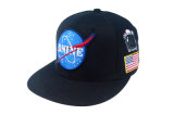 Custom Flat Brim Snapback Cap with 3D Embroidered