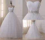 Real Photo Sweetheart Beaded Waist Tulle Bridal Wedding Dresses