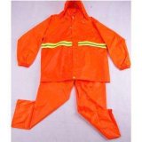 Unisex Polyester Safety Pant Set Reflective Rain Coat