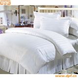 White Hotel Bedding Set with Stripe Design DPF9048
