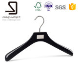 Luxury Wooden Man/Woman Coat Hanger with Metal Plate Logo