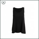 Women Sports Wear Polyester Spandex White Color Tank Top