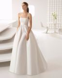 Short Sleeve Bolero Satin Wedding Dress Bridal Gown