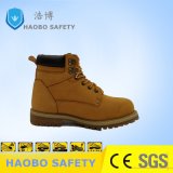 Half Cut Yellow Nubuk Leather Work Safety Shoes