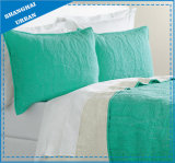 Grass Green Solid Polyester Ultrasonic Bedspread Set