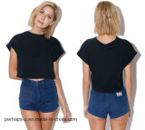 Good Quality Ladies Cotton Crop Tee with Custom Logo