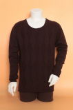 Men's Yak Wool/Cashmere Round Neck Pullover Long Sleeve Sweater/Clothing/Knitwear/Garment