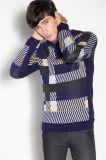 Custom Wool Round Neck Patterned Knitting Men Sweater