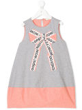 Girl's Sleeveless Dress with Words Bowknot