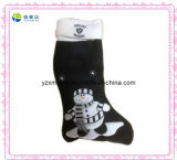Hot Sell X-Mas Black Plush Sock