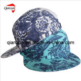 5 Panel Flat Brim Cap with Large Patter