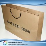 Brown Kraft Paper Packaging Carrier Bag for Shopping/ Gift/ Clothes (XC-bgg-009)