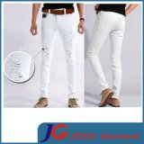 Broken Ripped Fashion Kroea Style Straight Men White Jeans (JC3351)