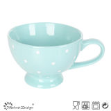 12oz Ceramic Soup Bowl Solid Glaze with Dots Design