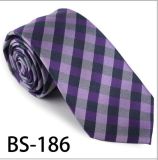 New Design Fashionable Silk/Polyester Check Tie (BS-186)