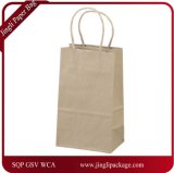 100% Recycled Brown Kraft Paper Bags Shopping Mechandise Party Gift Bag, Paper Shopping Bag with Print Logo by Customer