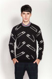 Wool Cashmere Crew Neck Knit Men Sweater