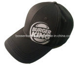 Factory OEM Produce Customized Logo Printed Cotton Twill Black Baseball Cap