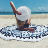 Microfiber Round Beach Towel with Tassels