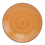 Antique Orange with Brush Ceramic Dinner Plate