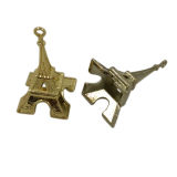 Garment Hardware Custom 3D Metal Eiffel Tower Hang Tag