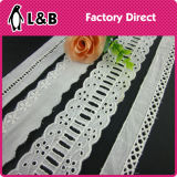 Embroidery Technical 100% Cotton White Lace Trimming
