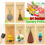 Custom Plastic/PVC/Metal Alloy Blank Keyring with Doming Epoxy