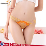Exquisite Embroidery Ladies Underwear Sexy Thong Bikini Transparent