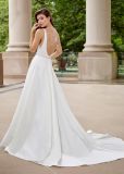 Amelie Rocky A-Line Backless Satin Wedding Dresses Bridal Gowns