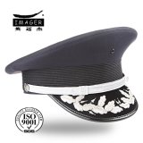 Customized Military Captain Cap with Silver Embroidery