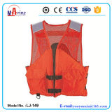 Orange Color Mesh Fishing Life Vest with 2 Big Pockets