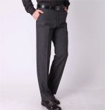 Middle-Aged Men's Wrinkle-Free Straight Business Thick Long Pants