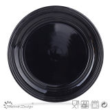 Classic Black Stoneware Dinner Plate