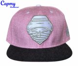 Custom Light Pink Canvas Material Snapback Cap