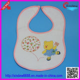 Baby's Cotton Printed Bib with Bear Pattern