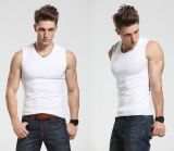 Custom Fashion Pure White Cotton Men T Shirt