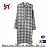 Ladies Plaid Long Polo Shirt Dress