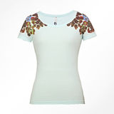 Fashion Sexy Cotton/Polyester Printed T-Shirt for Women (W039)