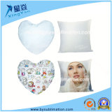 Heart Shaped White Sublimation Suede Cushion Cover