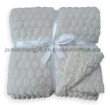 Cut Flower Design Coral Fleece Baby Blanket (HR02BB038)