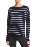 Black and White Women Winter Cashmere Stripe Sweaters Wholesale