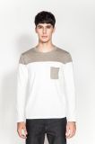 Manufactory Round Neck Knitted Men Sweater with Small Pocket