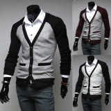 Man's Cotton Knitted Cardigan Sweater for Spring and Autumn