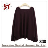 OEM High-Quality Casual Large V-Neck Knitting Sweater for Women