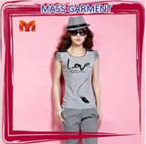 Fashion Sexy Cotton Printed T-Shirt for Women (W270)